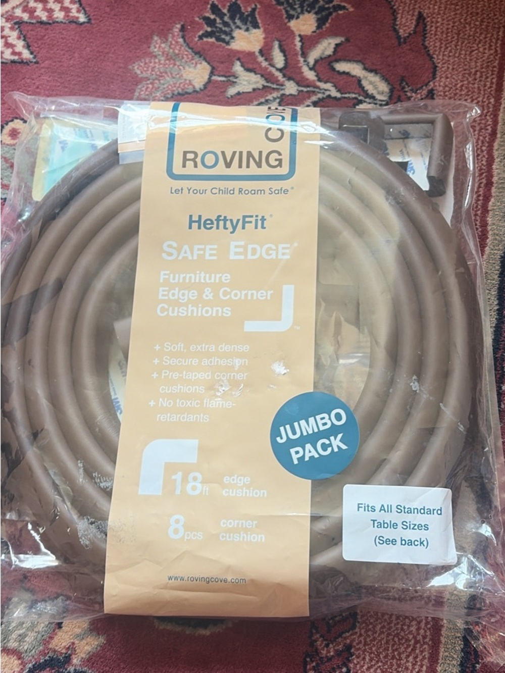 HeftyFit Safe Edge Furniture Edge & Corner Cushions - Brown